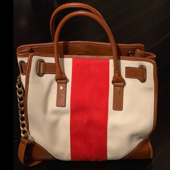 MICHAEL Michael Kors Hamilton Striped Canvas Tote - Picture 2 of 4